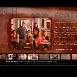 “Felicity” Season 3 & 4 Archives